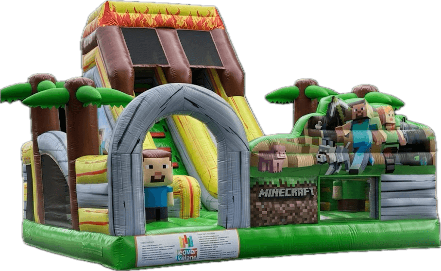 Minecraft csúszdás légvár – ugrálóvár bérlés 1